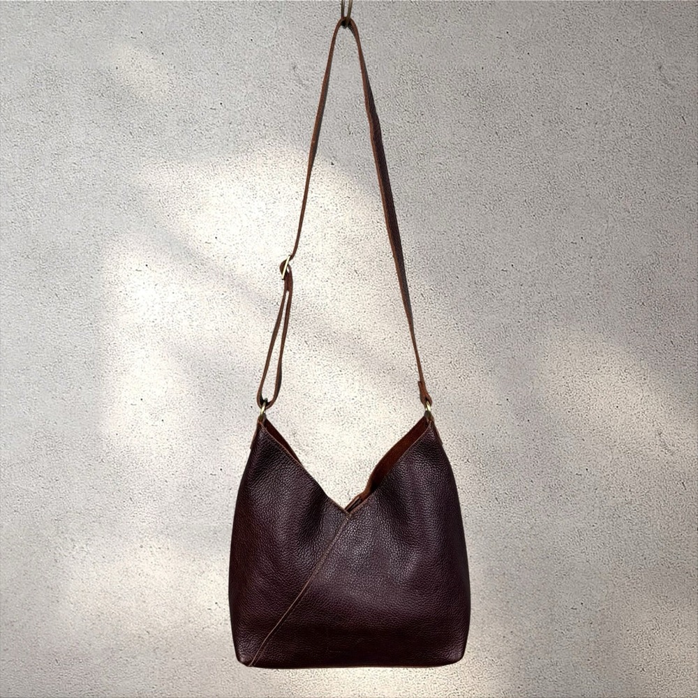 Portland Leather Goods PLG Small Naomi Pebbled Bag In Coldbrew